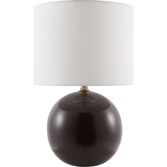 Alvary Accent Table Lamp by Livabliss in gloss, electroplated, high. Made from ceramic, jute, polyester, iron in a unique style.