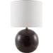 Alvary Accent Table Lamp by Livabliss in gloss, electroplated, high. Made from ceramic, jute, polyester, iron in a unique style.