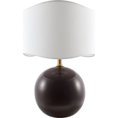 Alvary Accent Table Lamp by Livabliss in gloss, electroplated, high. Made from ceramic, jute, polyester, iron in a unique style.