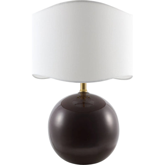Alvary Accent Table Lamp by Livabliss in gloss, electroplated, high. Made from ceramic, jute, polyester, iron in a unique style.