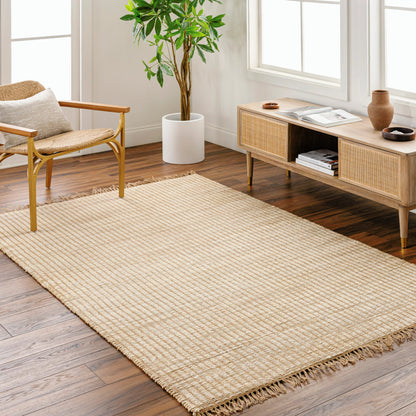Alex Rug - 496078 by Livabliss in taupe, sandstone, charcoal, wheat, umber. Made from face: 100% jute, warp: 100% jute in a unique style.