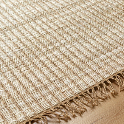 Alex Rug - 496078 by Livabliss in taupe, sandstone, charcoal, wheat, umber. Made from face: 100% jute, warp: 100% jute in a unique style.