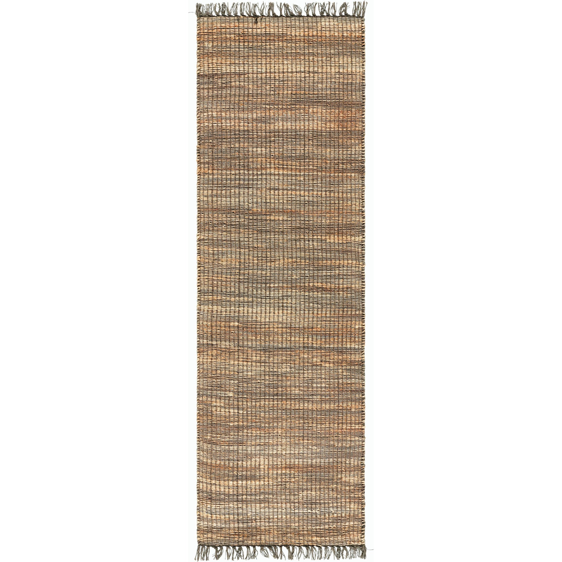 Alex Rug - 496078 by Livabliss in taupe, sandstone, charcoal, wheat, umber. Made from face: 100% jute, warp: 100% jute in a unique style.