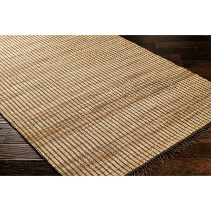 Alex Rug - 496078 by Livabliss in taupe, sandstone, charcoal, wheat, umber. Made from face: 100% jute, warp: 100% jute in a unique style.