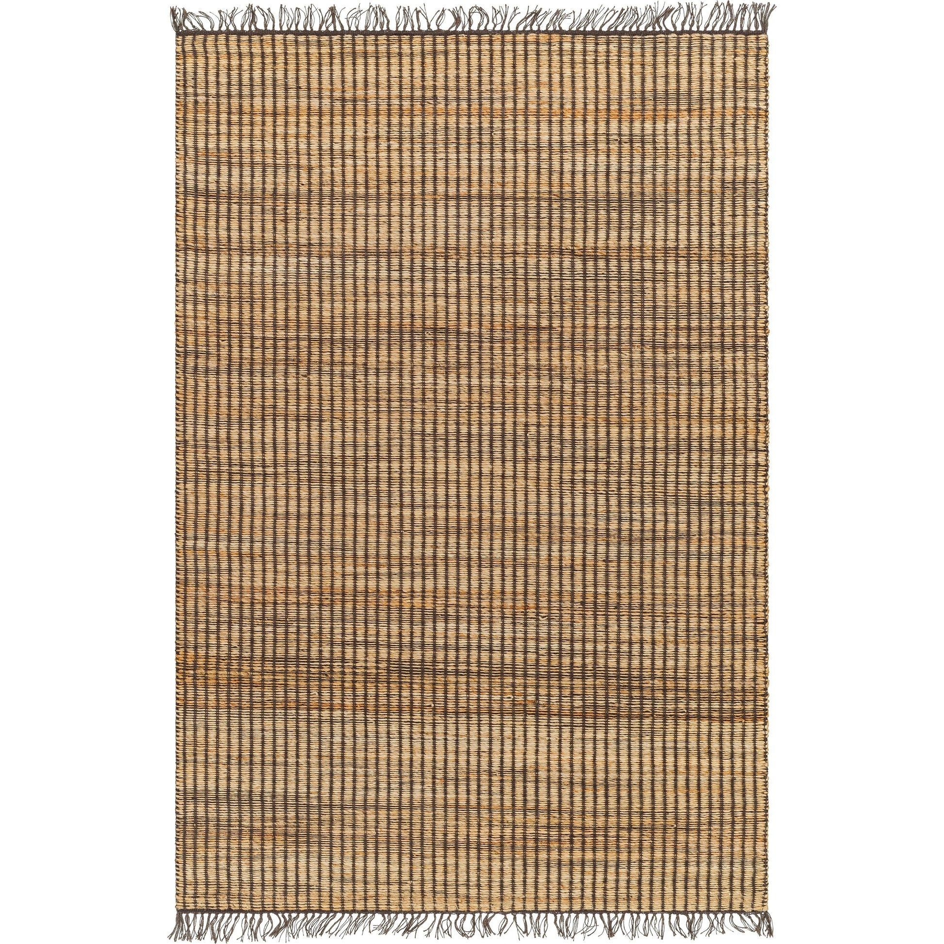 Alex Rug - 496078 by Livabliss in taupe, sandstone, charcoal, wheat, umber. Made from face: 100% jute, warp: 100% jute in a unique style.