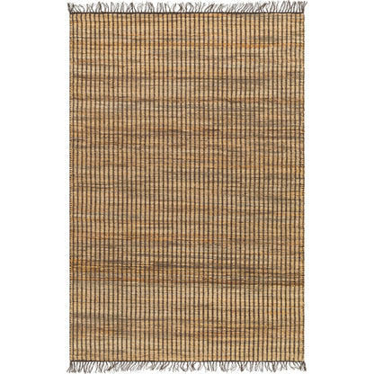 Alex Rug - 496078 by Livabliss in taupe, sandstone, charcoal, wheat, umber. Made from face: 100% jute, warp: 100% jute in a unique style.