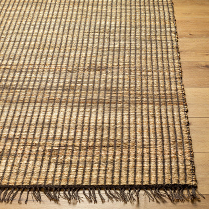 Alex Rug - 496078 by Livabliss in taupe, sandstone, charcoal, wheat, umber. Made from face: 100% jute, warp: 100% jute in a unique style.