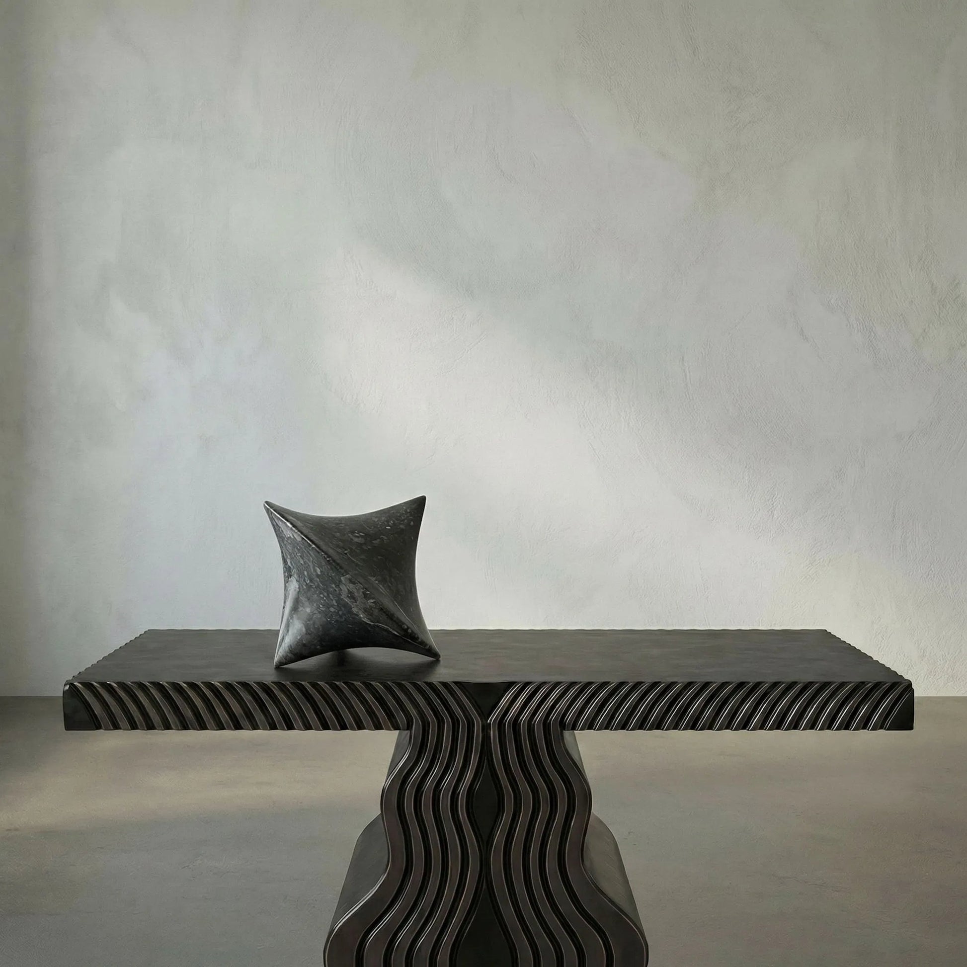 Simone Object (Set of 2) by Noir in black marble. Made from marble in a modern style.