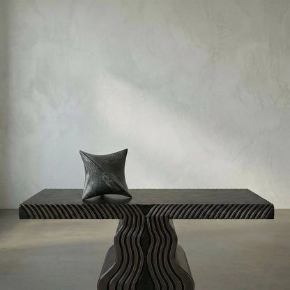Simone Object (Set of 2) by Noir in black marble. Made from marble in a modern style.