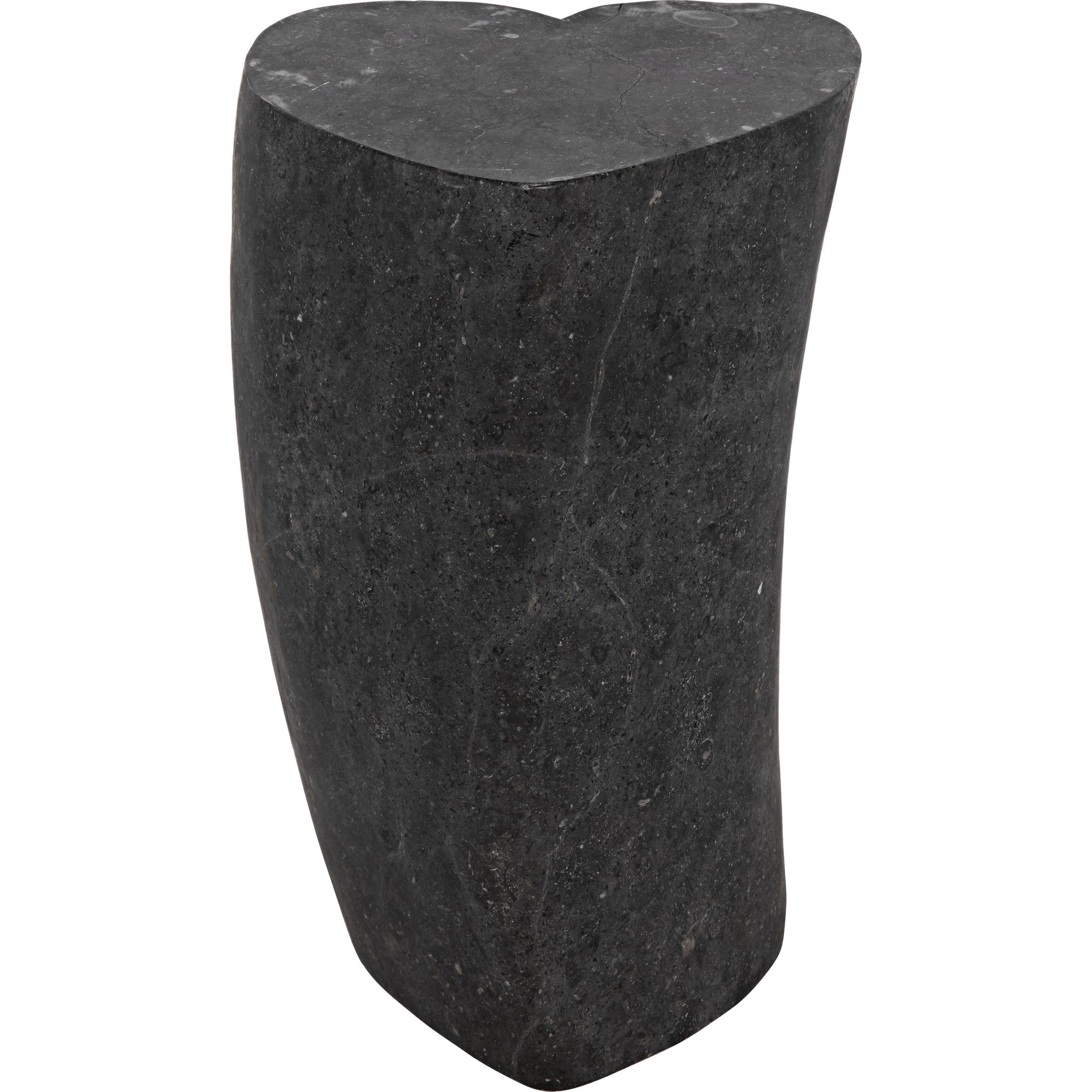 Heart Accent Table by Noir in black marble. Made from marble in a eclectic & global style.