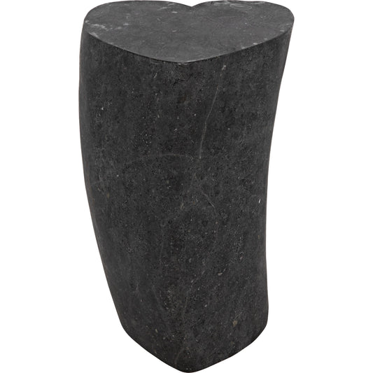 Heart Accent Table by Noir in black marble. Made from marble in a eclectic & global style.