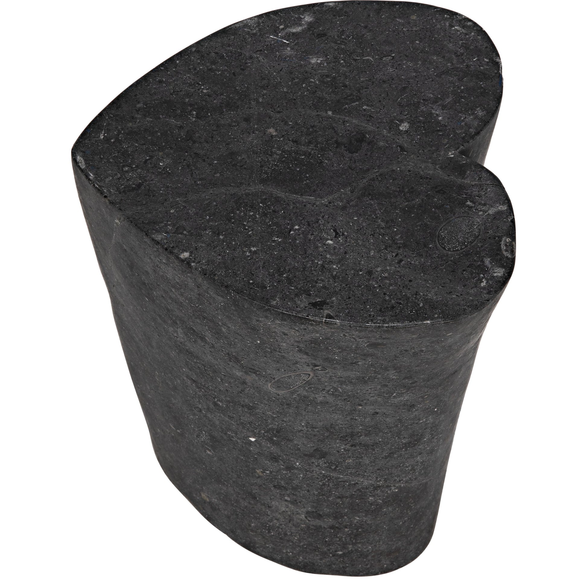 Heart Accent Table by Noir in black marble. Made from marble in a eclectic & global style.