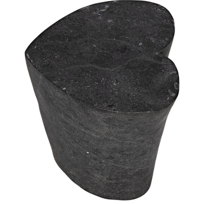 Heart Accent Table by Noir in black marble. Made from marble in a eclectic & global style.