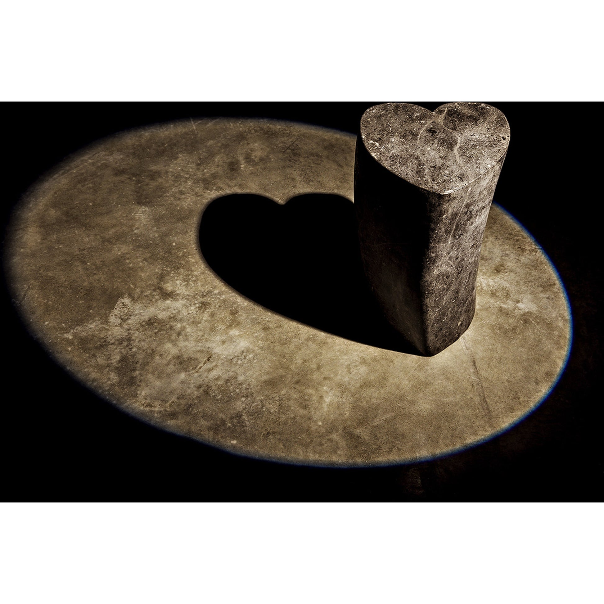 Heart Accent Table by Noir in black marble. Made from marble in a eclectic & global style.
