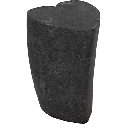Heart Accent Table by Noir in black marble. Made from marble in a eclectic & global style.