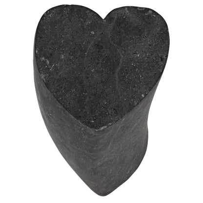Heart Accent Table by Noir in black marble. Made from marble in a eclectic & global style.