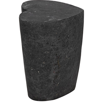 Heart Accent Table by Noir in black marble. Made from marble in a eclectic & global style.