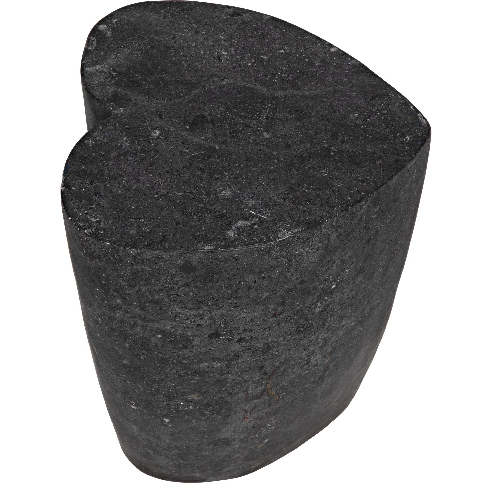Heart Accent Table by Noir in black marble. Made from marble in a eclectic & global style.