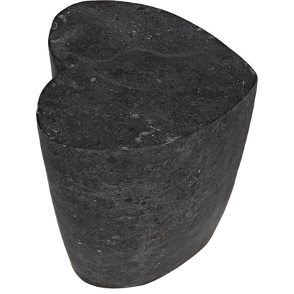 Heart Accent Table by Noir in black marble. Made from marble in a eclectic & global style.