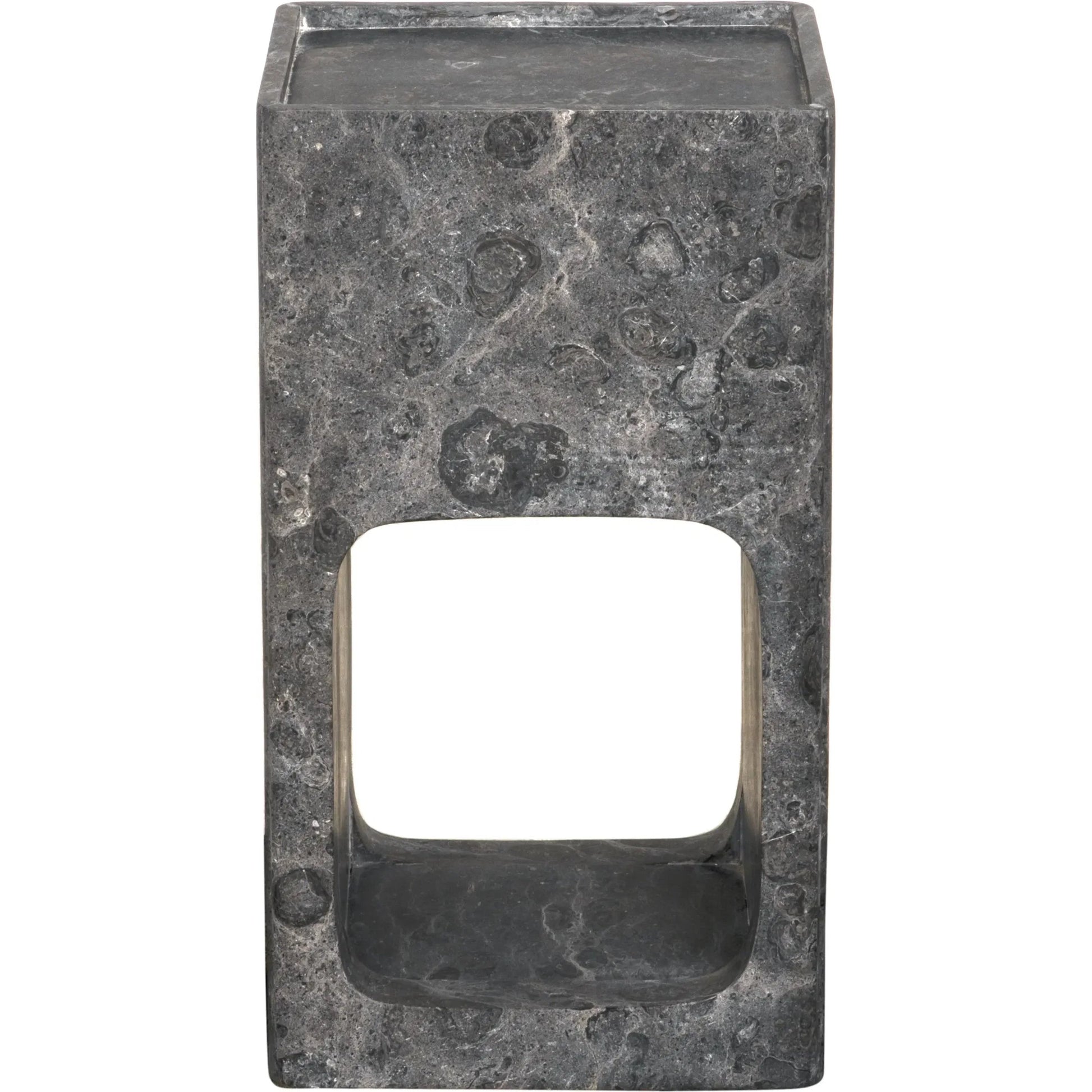 Murakami Side Table by Noir in black marble. Made from marble in a modern style.