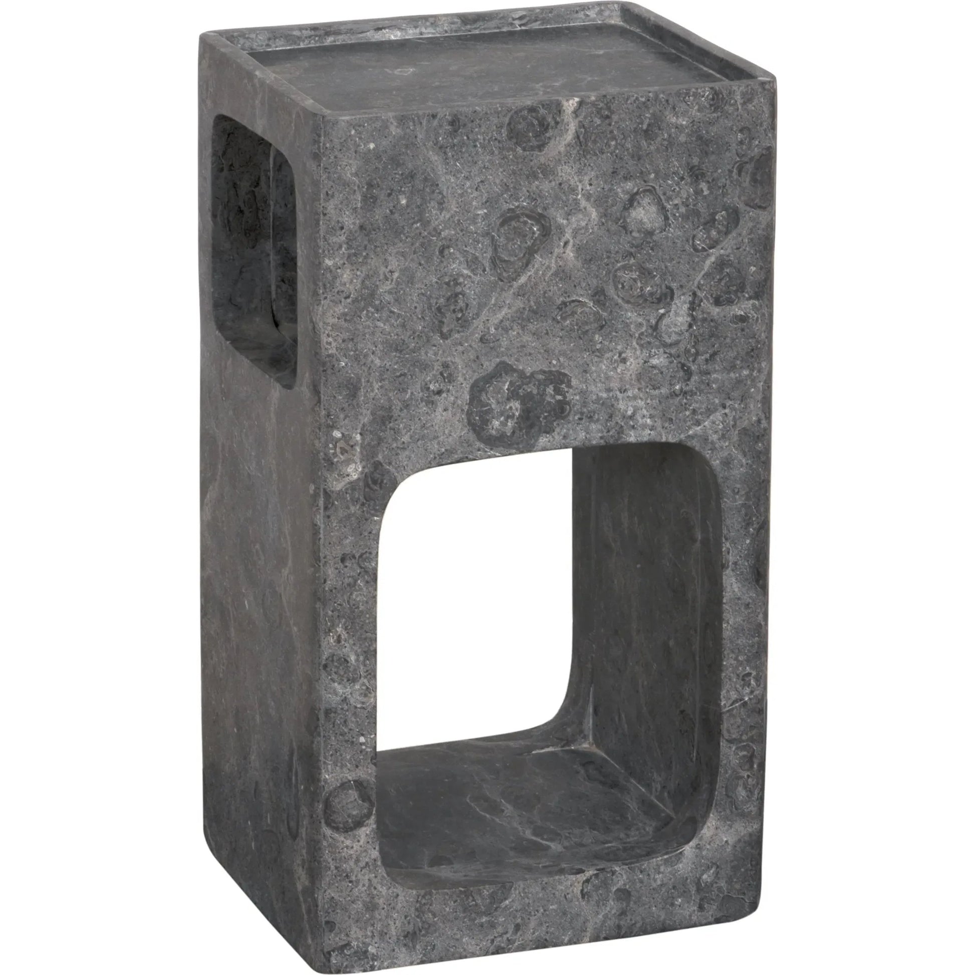 Murakami Side Table by Noir in black marble. Made from marble in a modern style.
