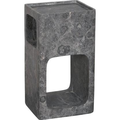Murakami Side Table by Noir in black marble. Made from marble in a modern style.