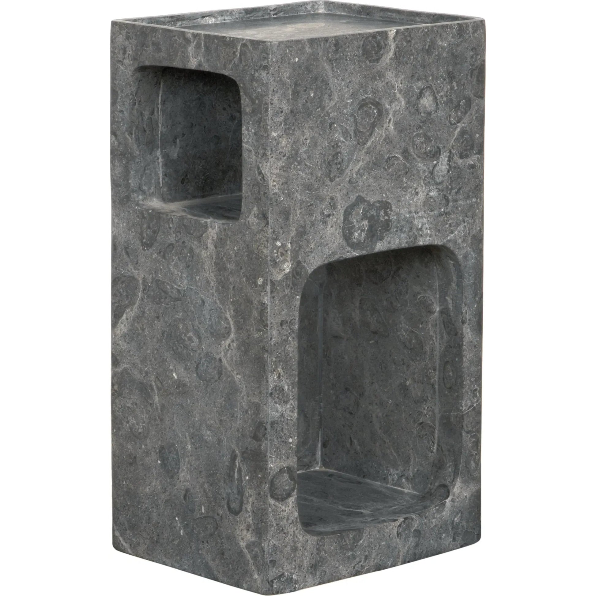 Murakami Side Table by Noir in black marble. Made from marble in a modern style.