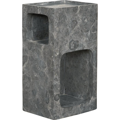 Murakami Side Table by Noir in black marble. Made from marble in a modern style.
