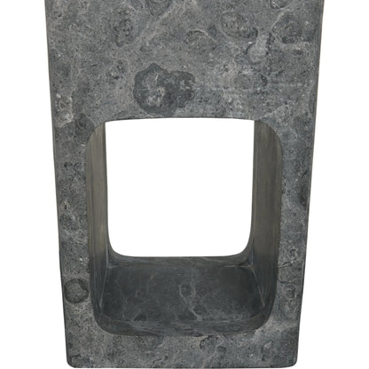 Murakami Side Table by Noir in black marble. Made from marble in a modern style.