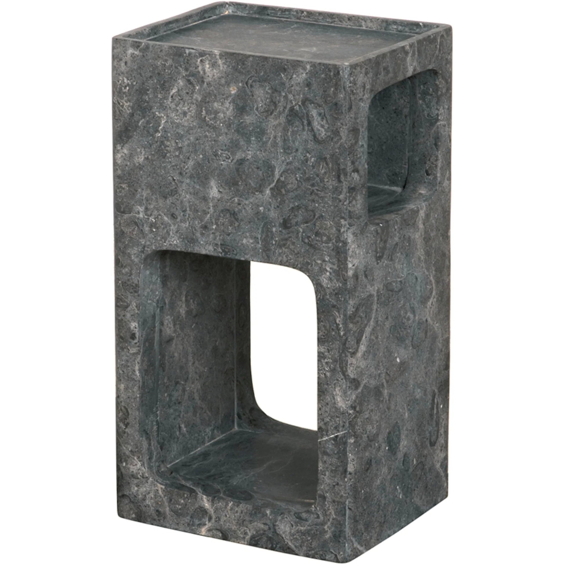 Murakami Side Table by Noir in black marble. Made from marble in a modern style.