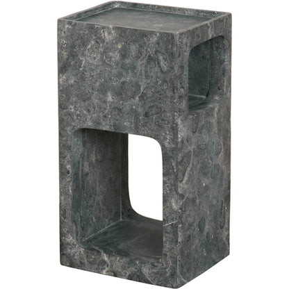 Murakami Side Table by Noir in black marble. Made from marble in a modern style.