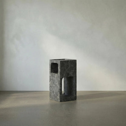 Murakami Side Table by Noir in black marble. Made from marble in a modern style.