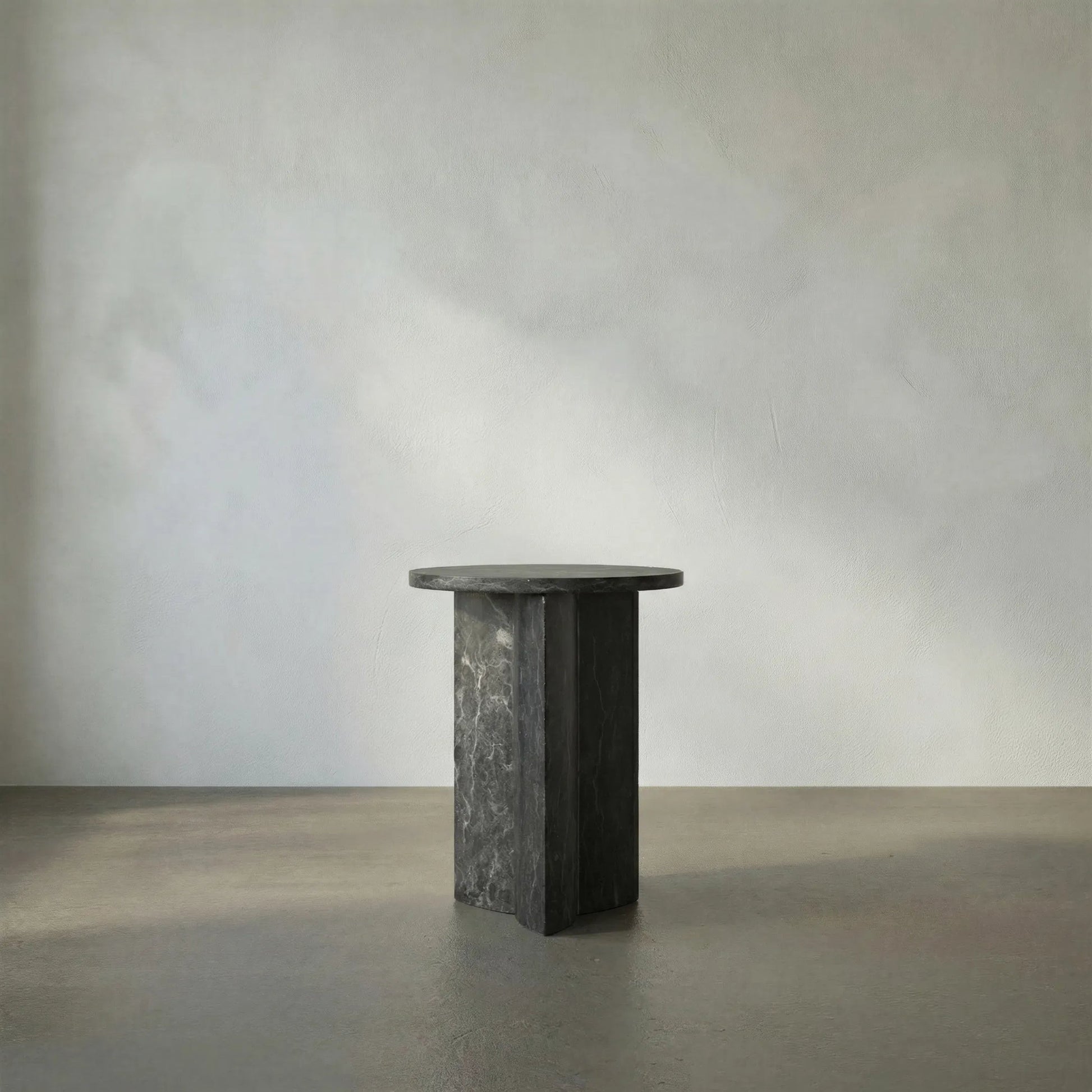 Diana Side Table by Noir in black marble. Made from marble in a modern style.
