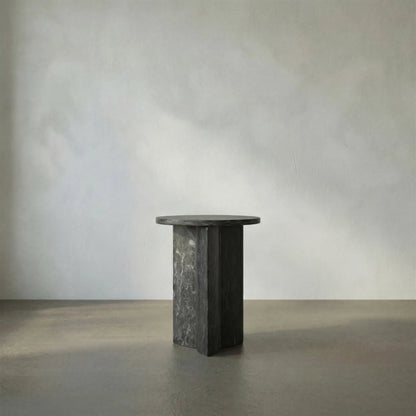 Diana Side Table by Noir in black marble. Made from marble in a modern style.