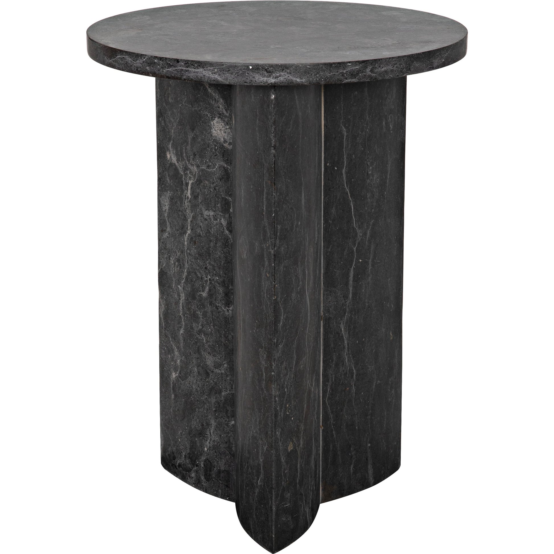 Diana Side Table by Noir in black marble. Made from marble in a modern style.