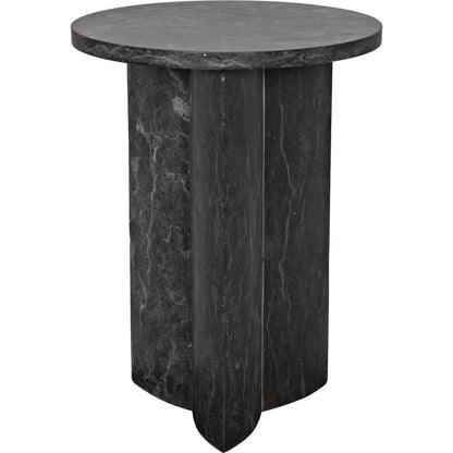 Diana Side Table by Noir in black marble. Made from marble in a modern style.