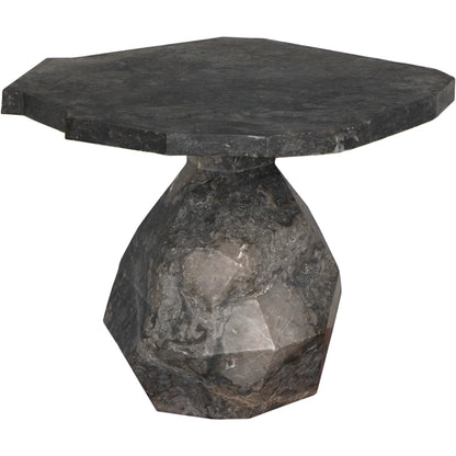 Rind Table by Noir. Made from marble in a rustic style.