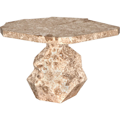Rind Table by Noir. Made from marble in a rustic style.