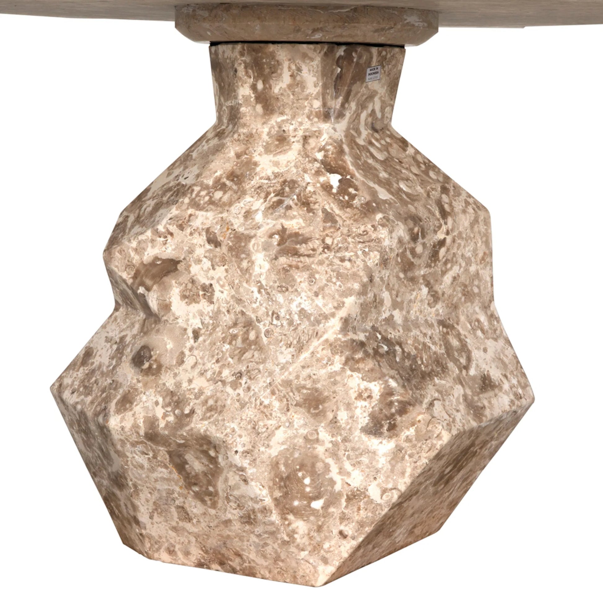 Rind Table by Noir. Made from marble in a rustic style.