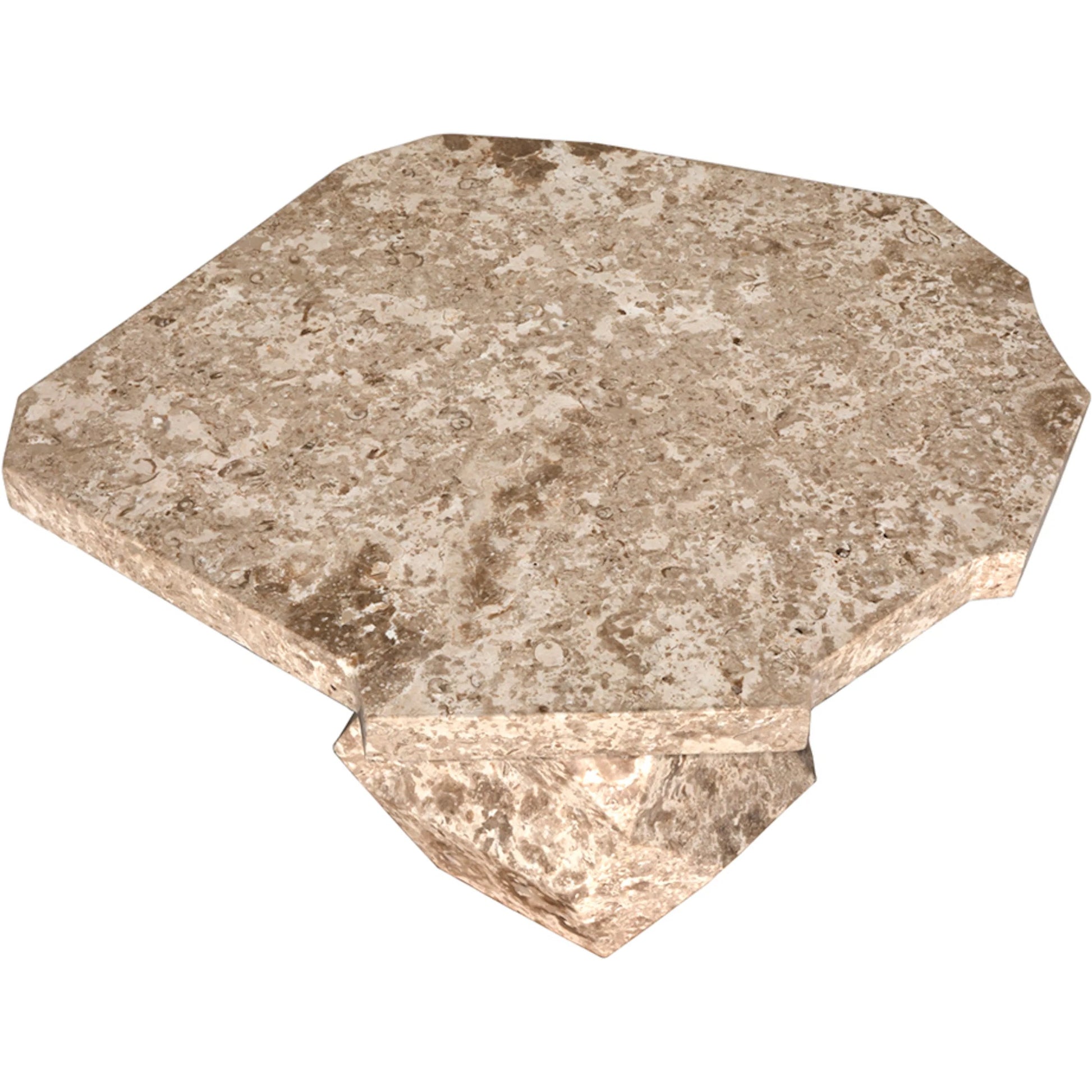 Rind Table by Noir. Made from marble in a rustic style.