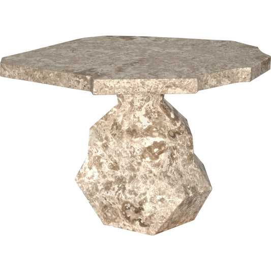 Rind Table by Noir. Made from marble in a rustic style.