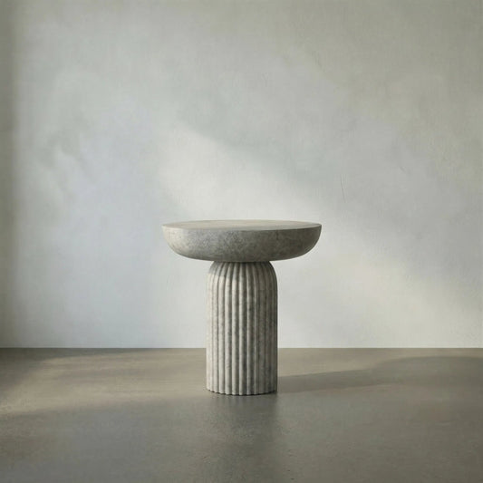Diva Table by Noir in white marble. Made from marble in a modern style.