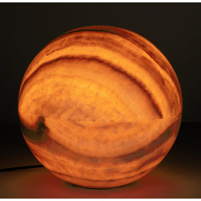 Onyx Globe by Noir in natural. Made from onyx in a modern style.
