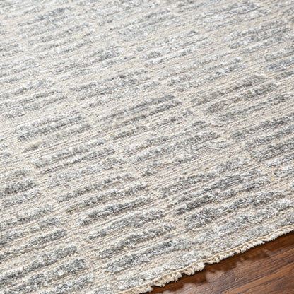 Amina AMA-2300 Rug by Surya in light beige, gray, light slate. Made from main: 65% wool, main: 35% viscose in a unique style.
