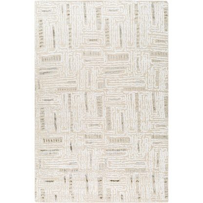Amina AMA-2303 Rug by Surya in beige, light sage. Made from main: 65% wool, main: 35% viscose in a unique style.