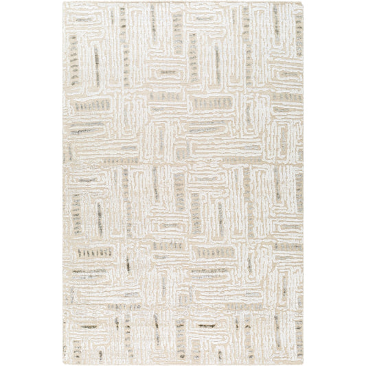 Amina Rug - 31106 by Surya in beige, light sage. Made from main: 65% wool, main: 35% viscose in a unique style.