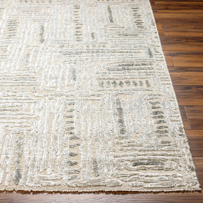Amina AMA-2303 Rug by Surya in beige, light sage. Made from main: 65% wool, main: 35% viscose in a unique style.