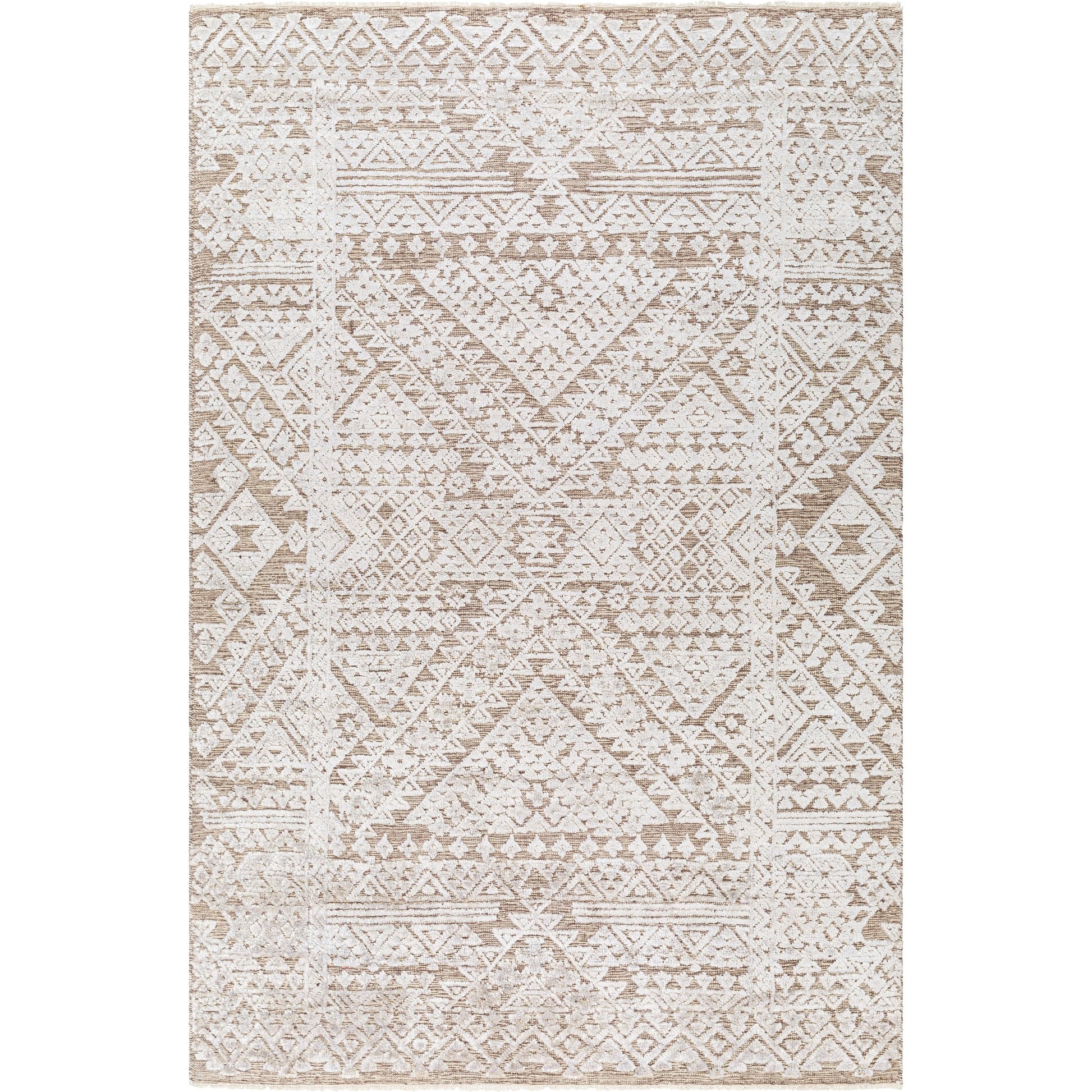 Amina AMA-2304 Rug by Surya in beige, light sage. Made from main: 65% wool, main: 35% viscose in a unique style.