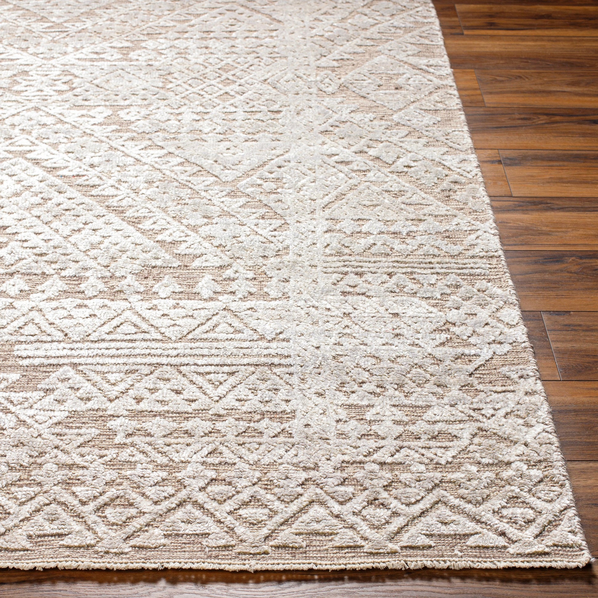 Amina AMA-2304 Rug by Surya in beige, light sage. Made from main: 65% wool, main: 35% viscose in a unique style.
