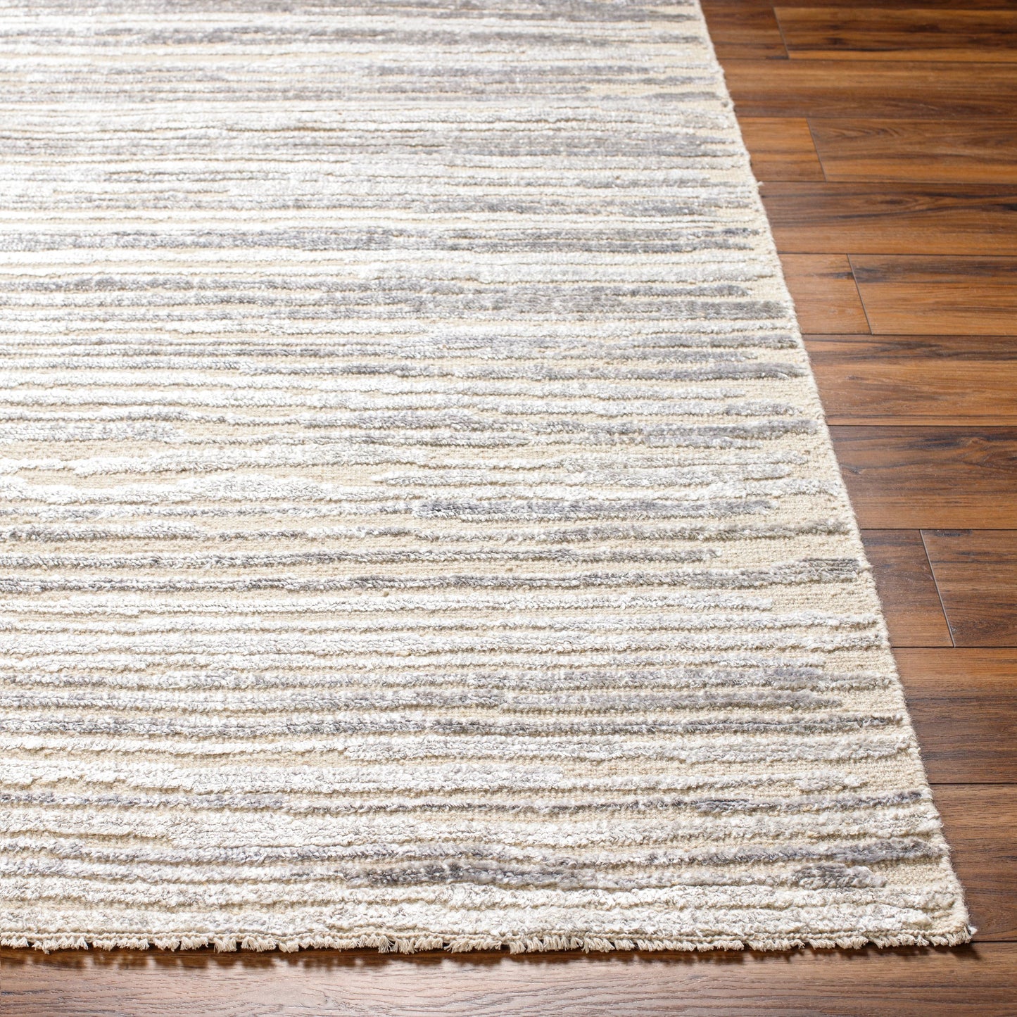 003 SI-1915942,SI-1915943,SI-1915944,SI-1915945 | Closeup | Amina AMA-2305 Rug by Surya in beige, light sage. Made from main: 65% wool, main: 35% viscose in a unique style.